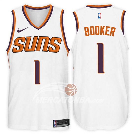 Maglia NBA Devin Booker Phoenix Suns 2017-18 Bianco